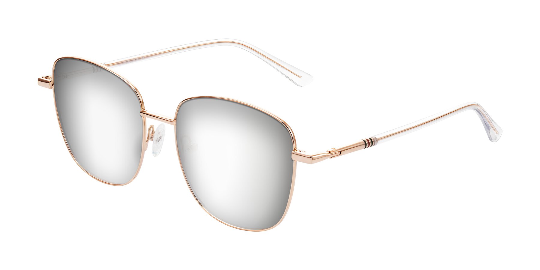 Angle of Love in Rose Gold with Silver Mirrored Lenses