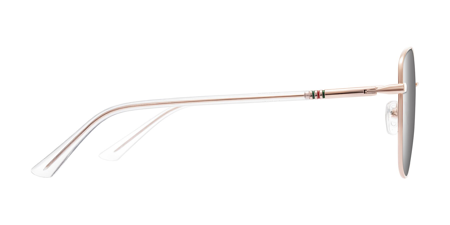 Side of Love in Rose Gold with Silver Mirrored Lenses