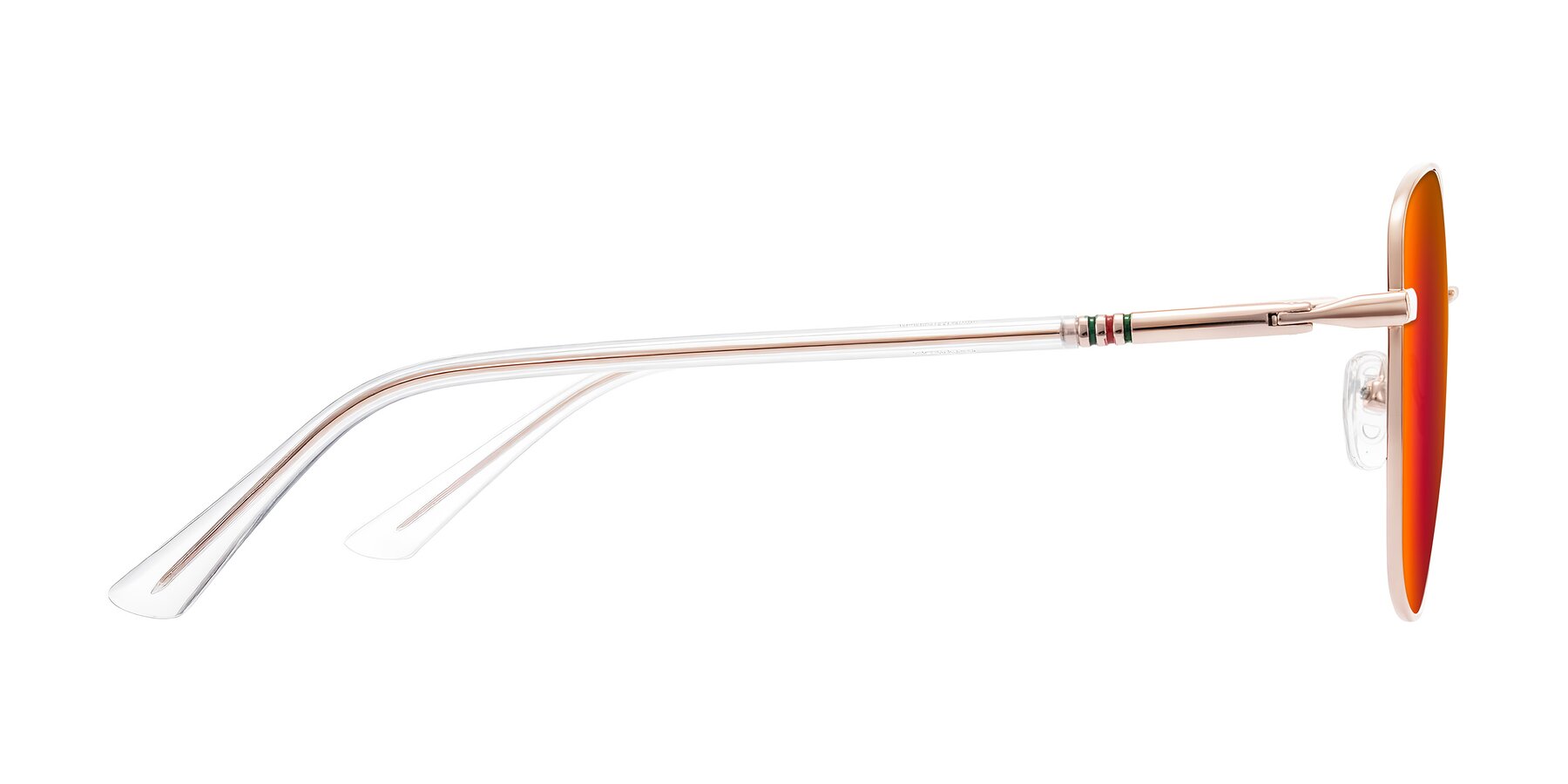 Side of Love in Rose Gold with Red Gold Mirrored Lenses