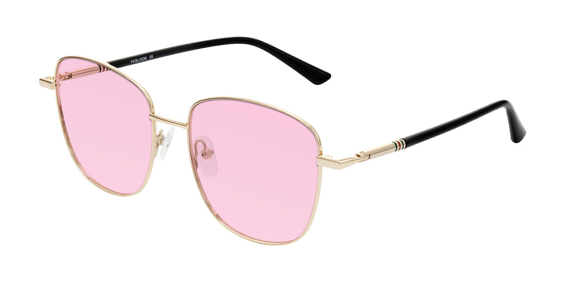 Angle of Love in Light Gold with Light Pink Tinted Lenses
