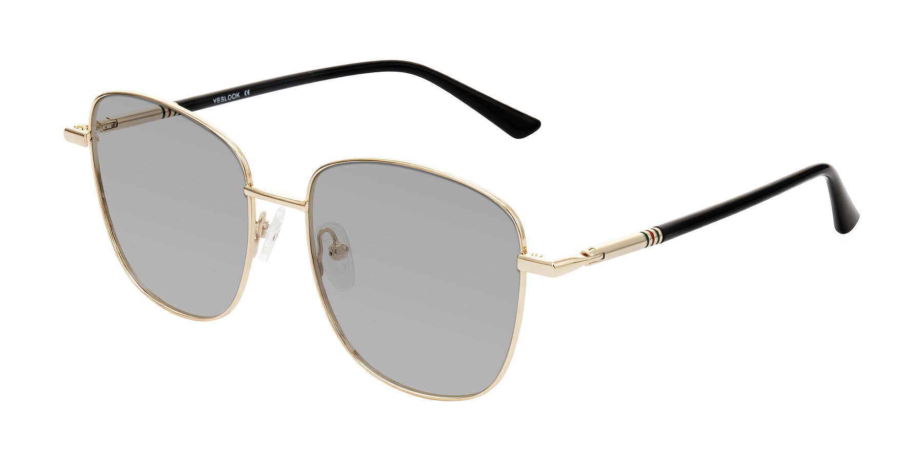 Angle of Love in Light Gold with Light Gray Tinted Lenses
