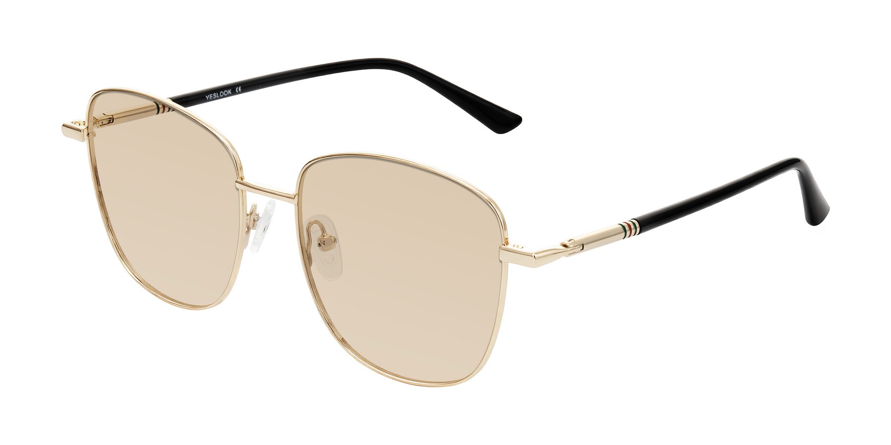 Angle of Love in Light Gold with Light Brown Tinted Lenses