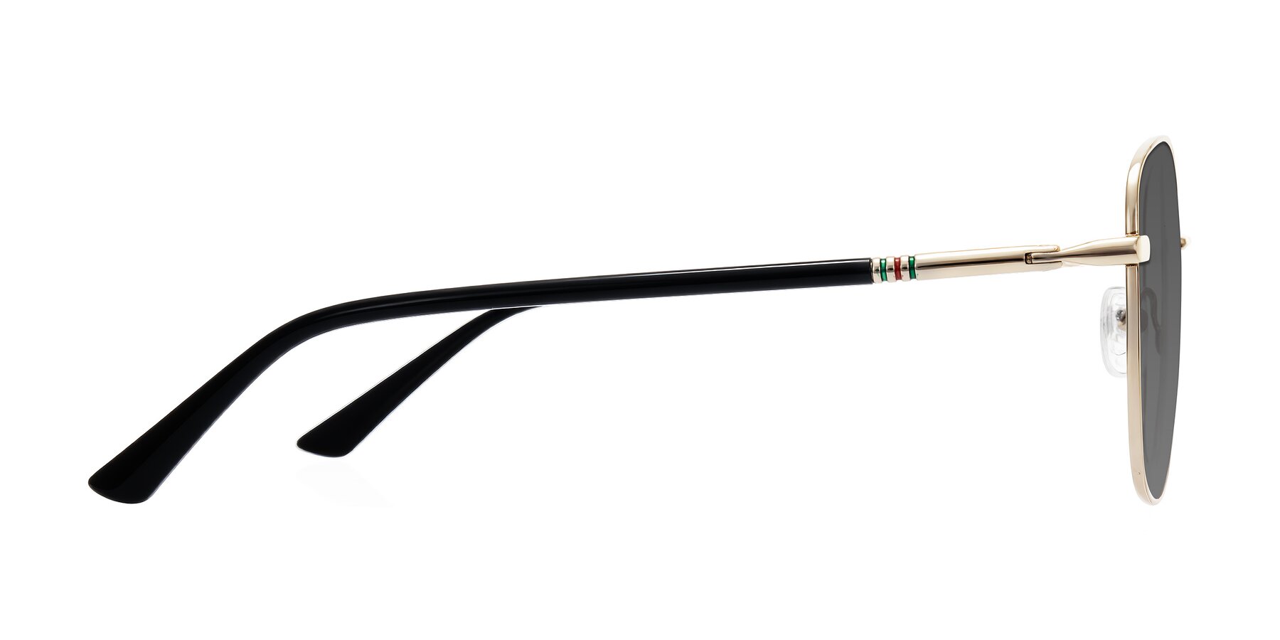 Side of Love in Light Gold with Medium Gray Tinted Lenses