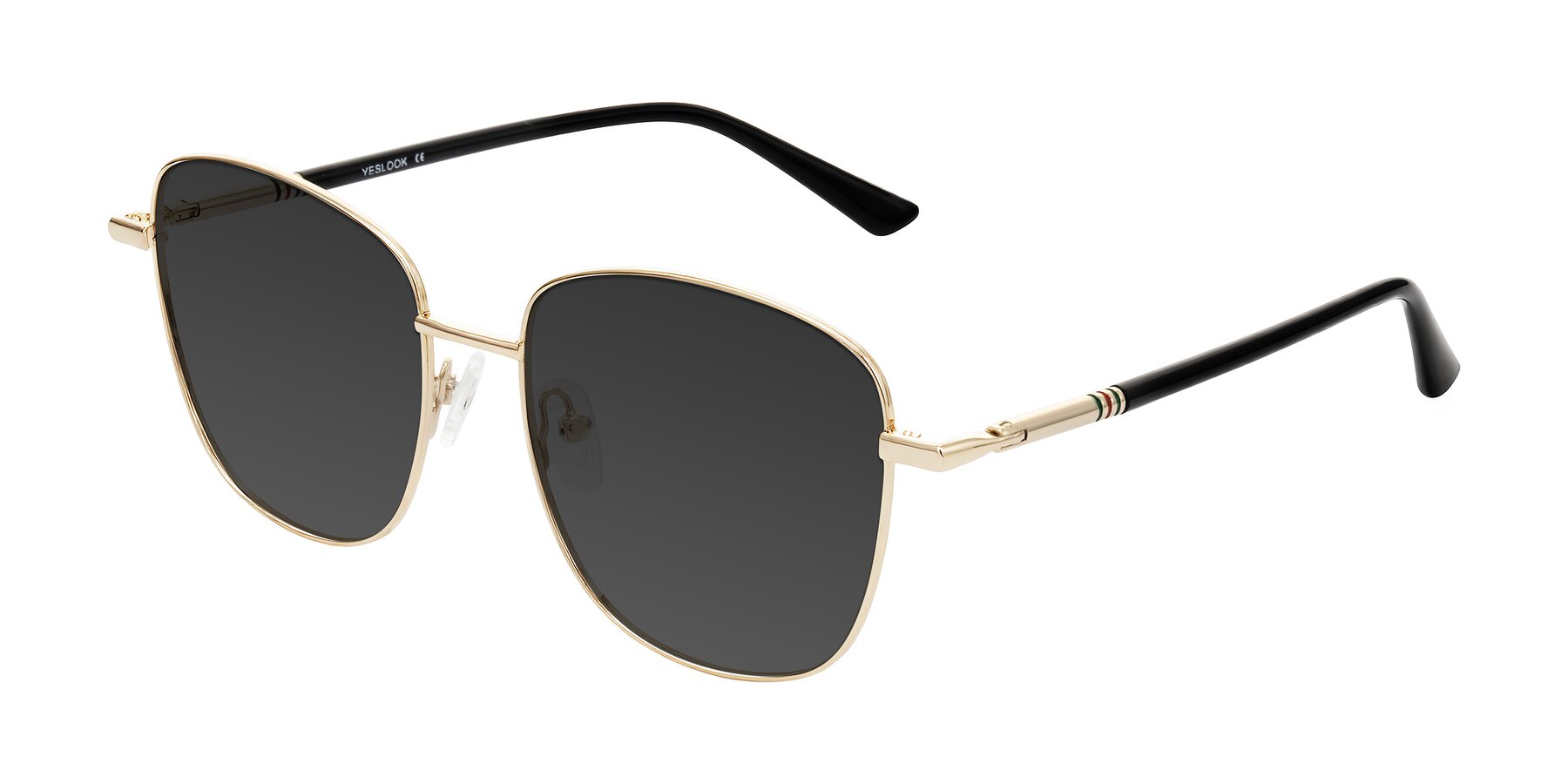 Angle of Love in Light Gold with Gray Tinted Lenses