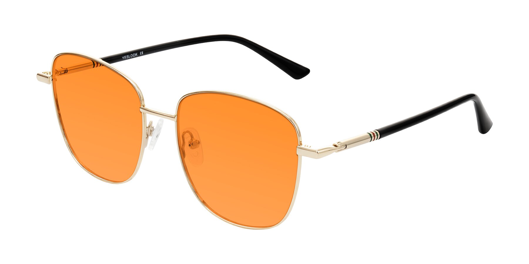 Angle of Love in Light Gold with Orange Tinted Lenses