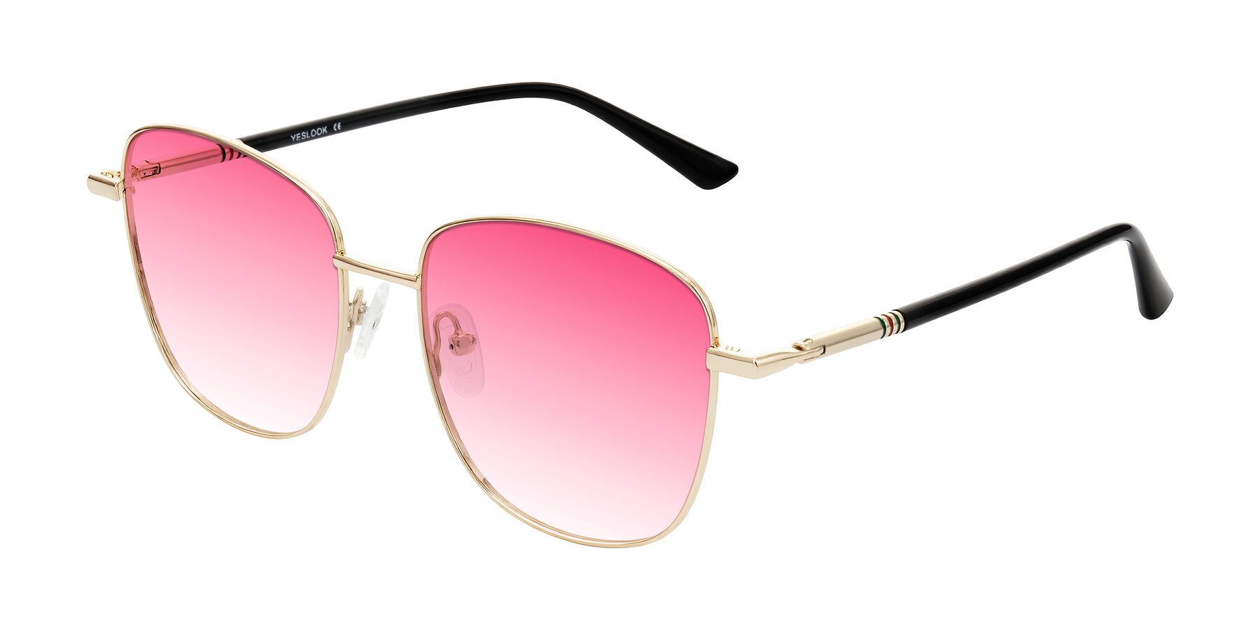 Angle of Love in Light Gold with Pink Gradient Lenses