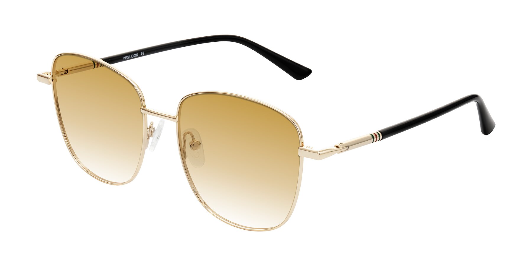 Angle of Love in Light Gold with Champagne Gradient Lenses