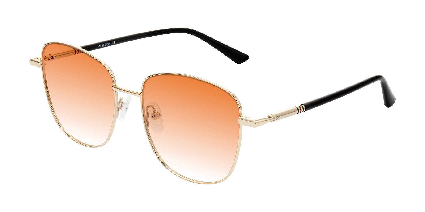 Angle of Love in Light Gold with Orange Gradient Lenses
