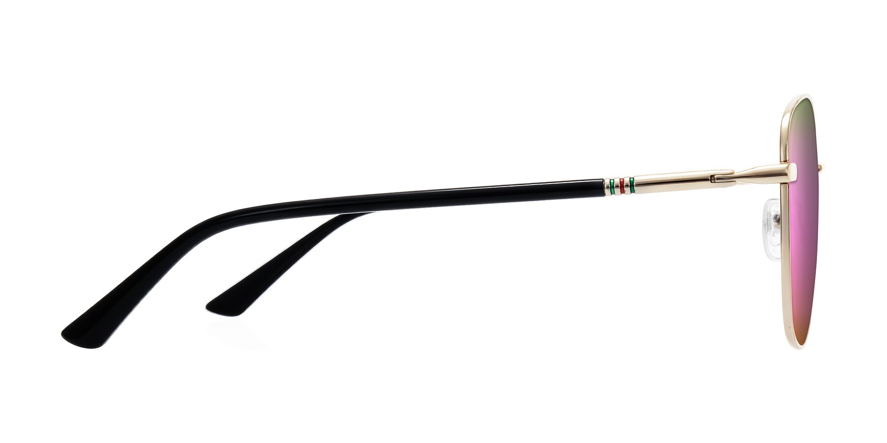 Side of Love in Light Gold with Pink Mirrored Lenses