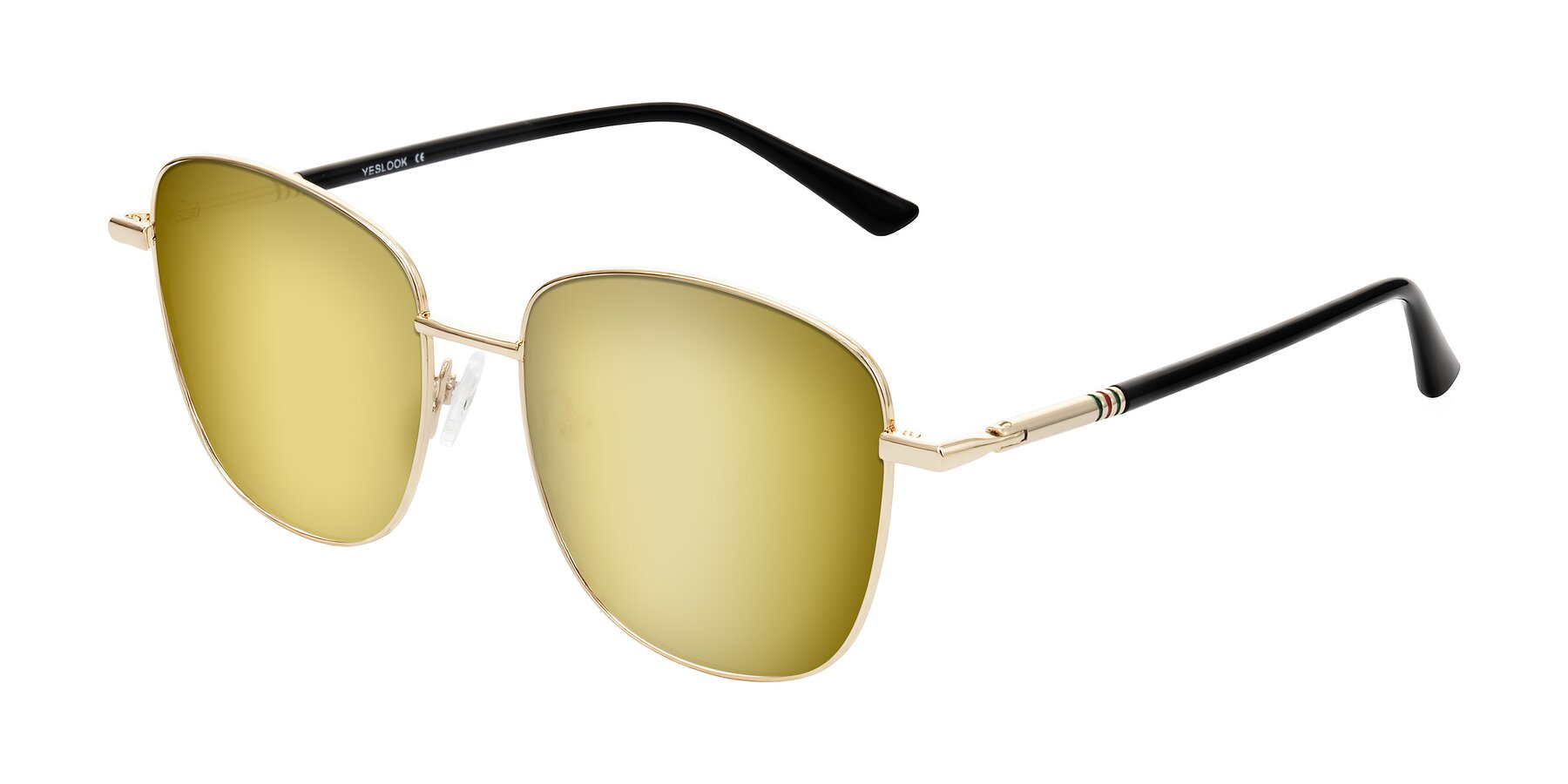 Angle of Love in Light Gold with Gold Mirrored Lenses