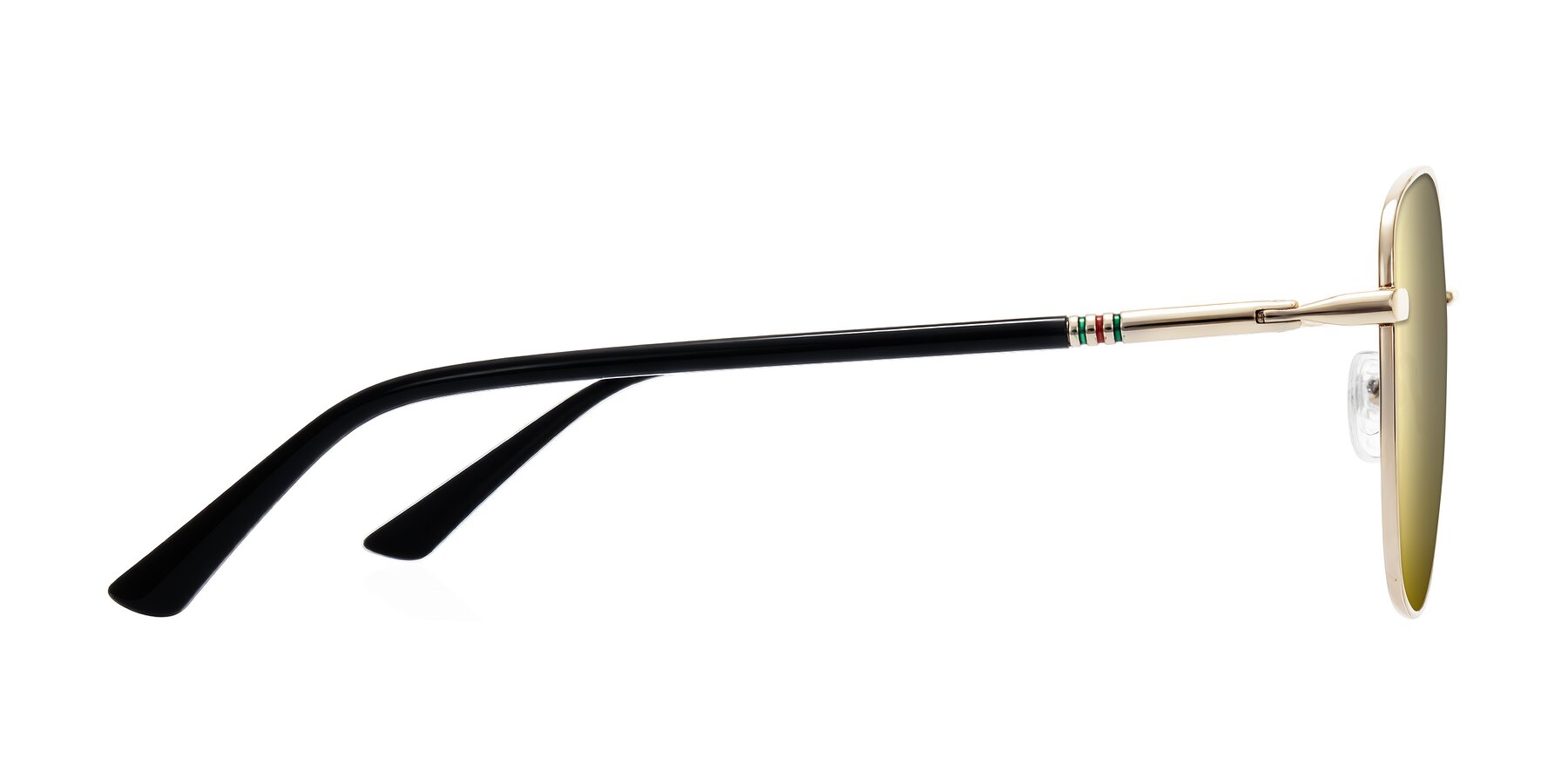 Side of Love in Light Gold with Gold Mirrored Lenses