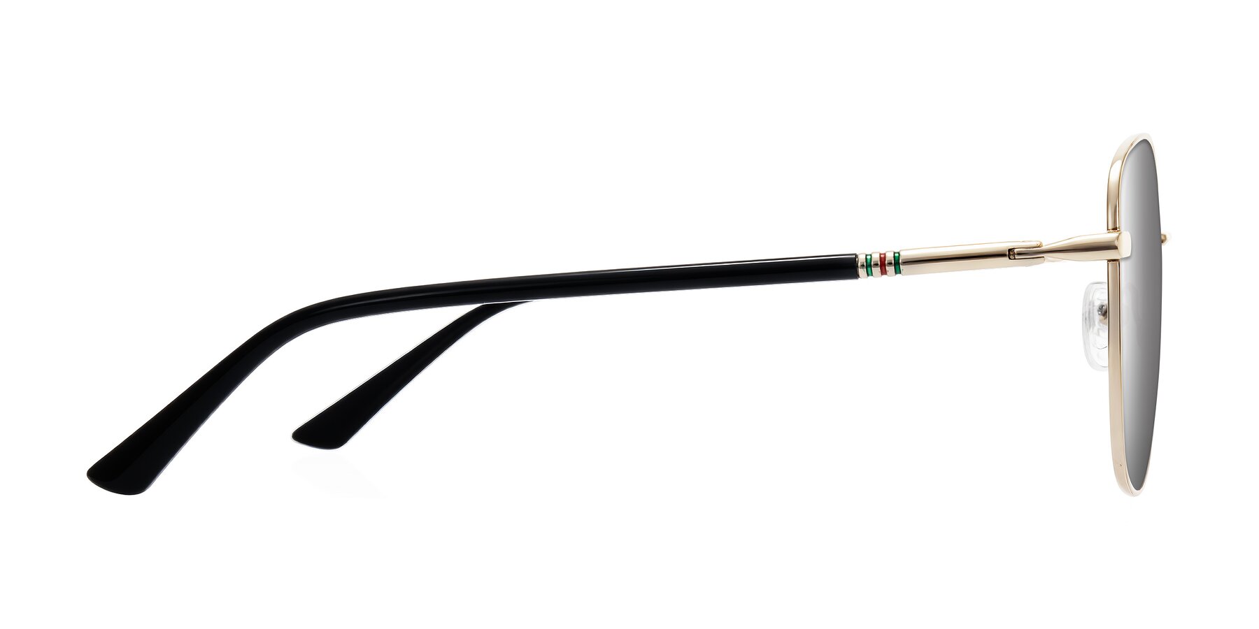 Side of Love in Light Gold with Silver Mirrored Lenses