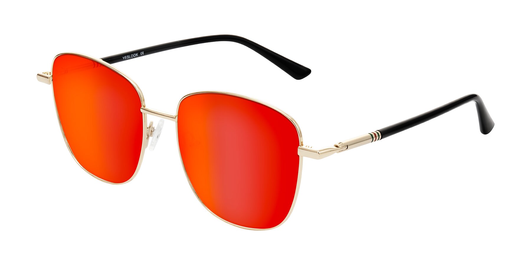 Angle of Love in Light Gold with Red Gold Mirrored Lenses