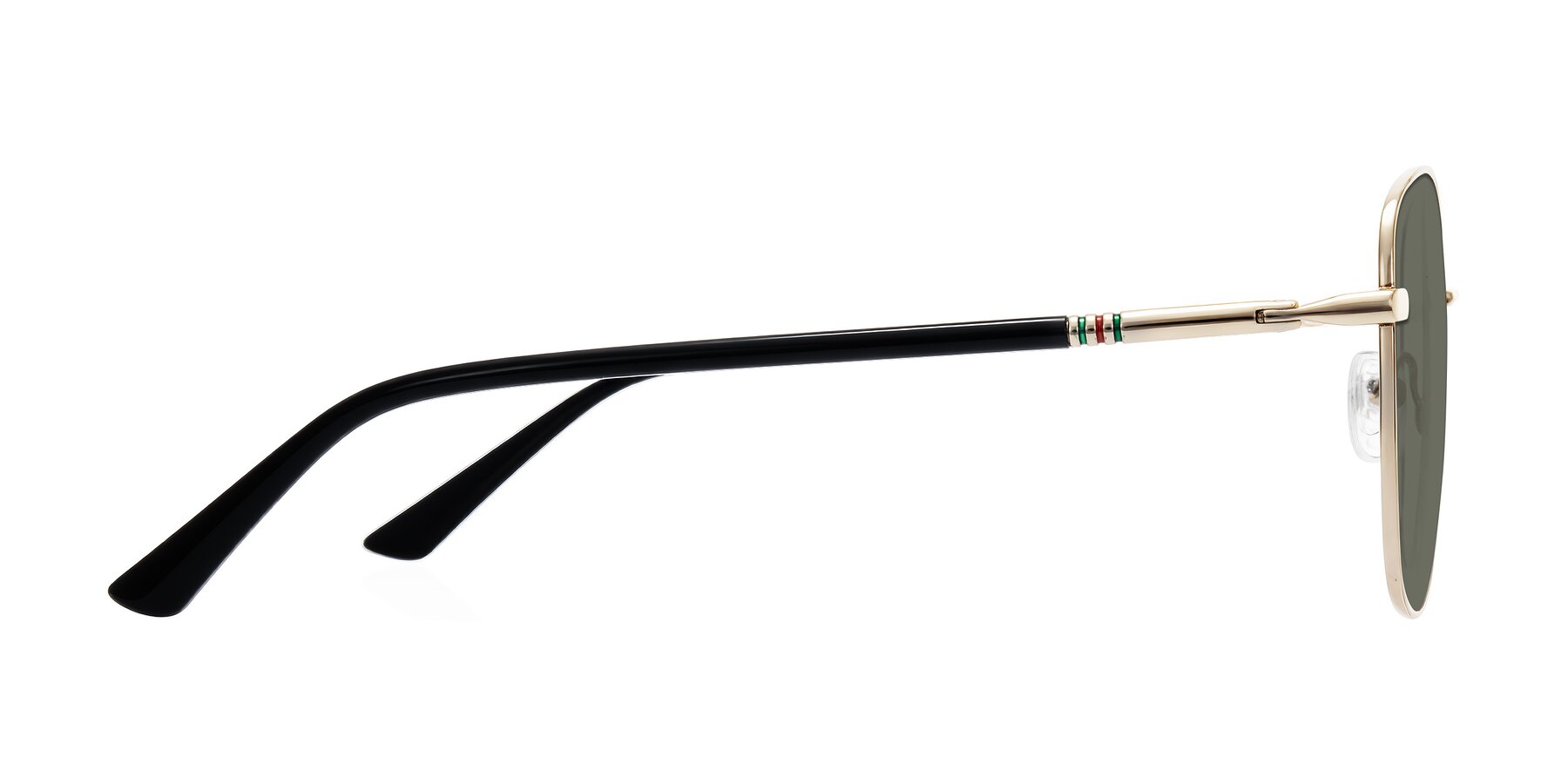 Side of Love in Light Gold with Gray Polarized Lenses