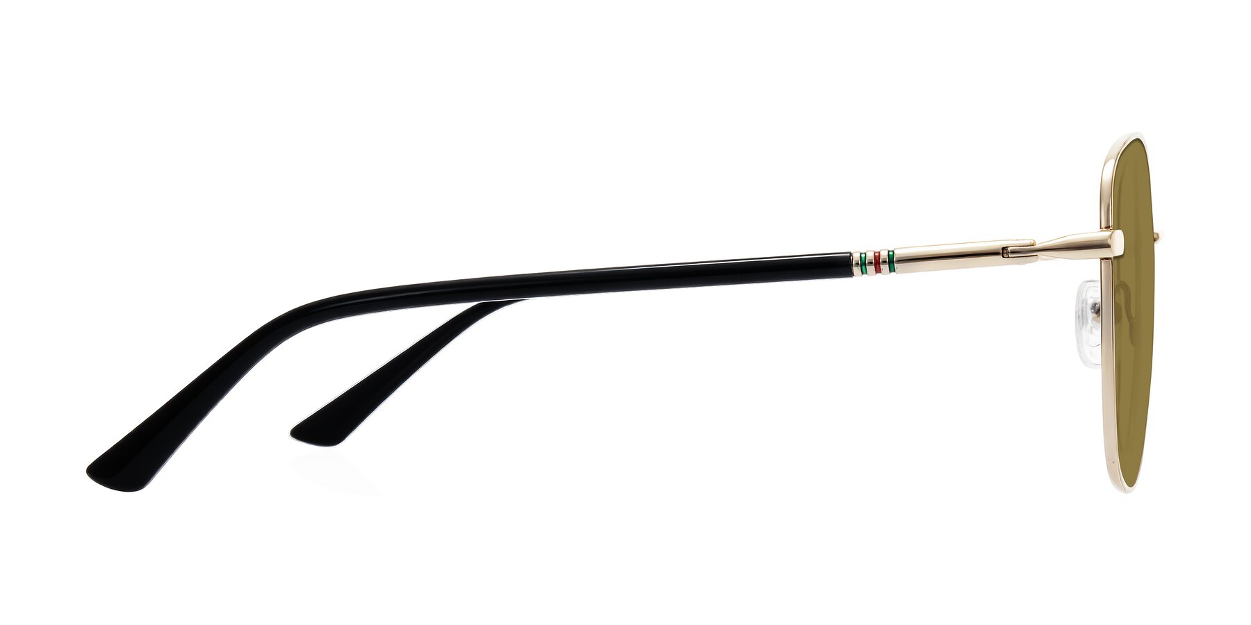 Side of Love in Light Gold with Brown Polarized Lenses