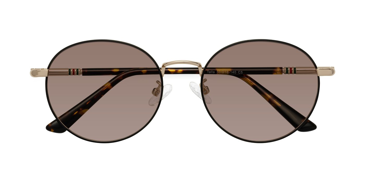 Talla - Charcoal Green / Rose Gold Tinted Sunglasses