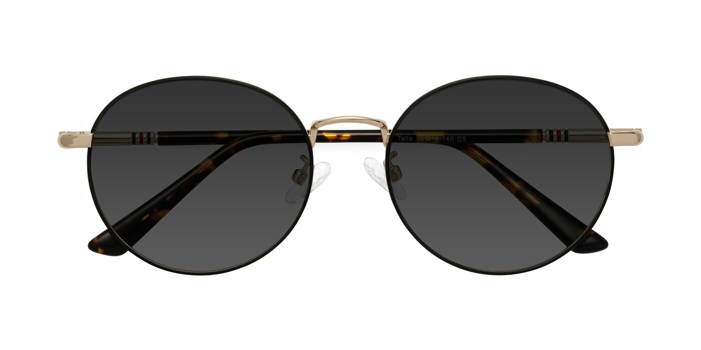 Talla - Charcoal Green / Rose Gold Tinted Sunglasses