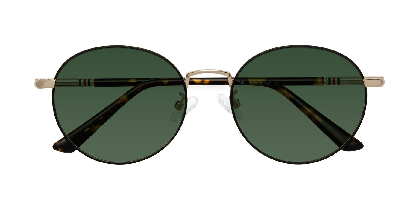 Talla - Charcoal Green / Rose Gold Tinted Sunglasses