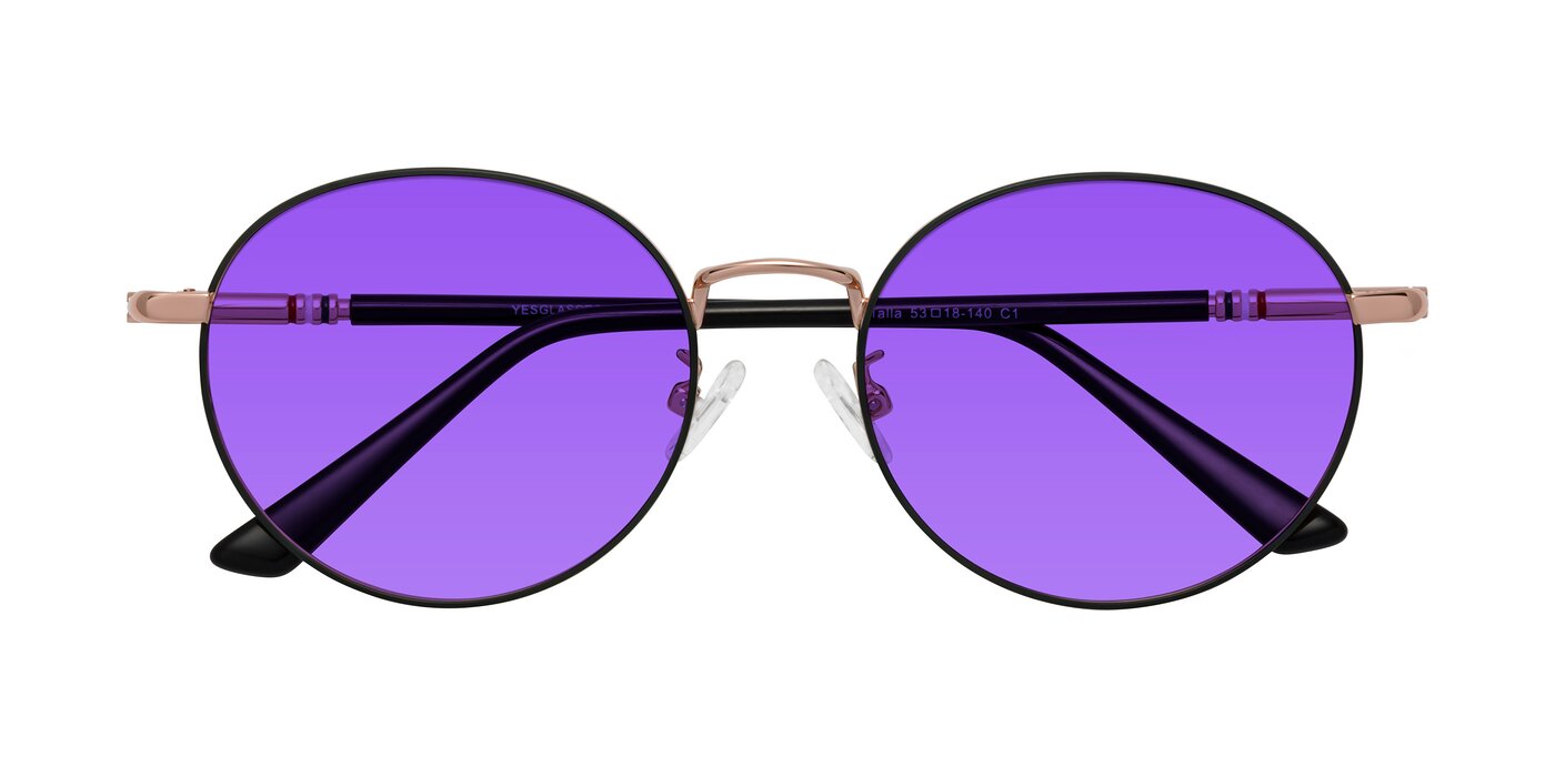 Talla - Charcoal Green / Rose Gold Tinted Sunglasses