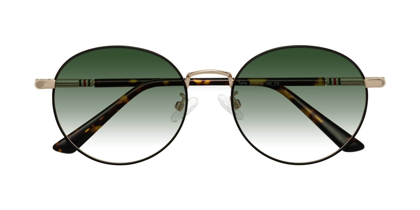 Talla - Charcoal Green / Rose Gold Gradient Sunglasses