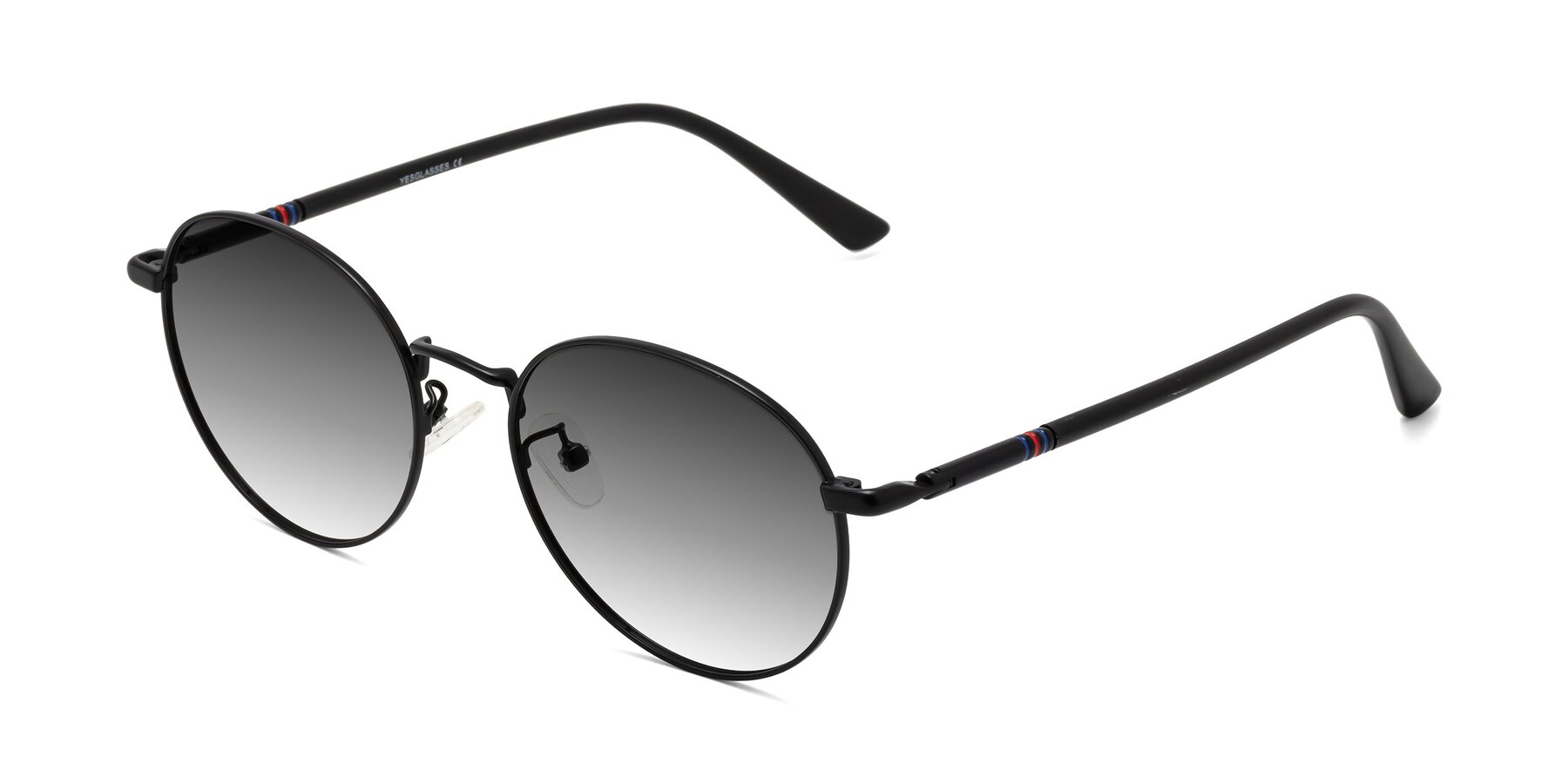 Angle of Talla in Matte Black with Gray Gradient Lenses