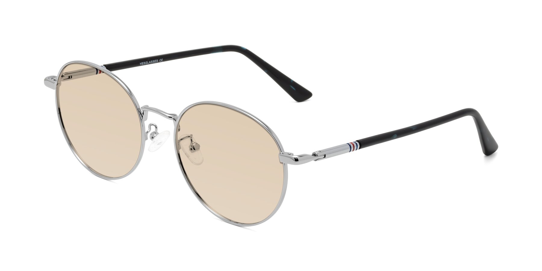 Angle of Talla in Silver with Light Brown Tinted Lenses