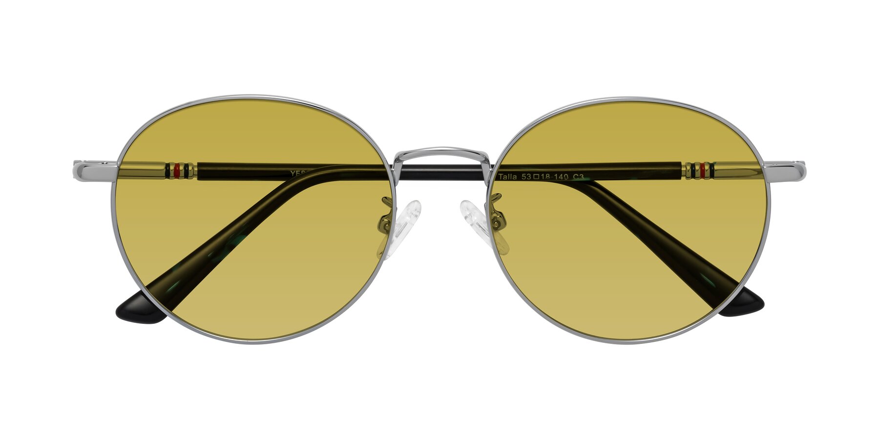 Folded Front of Talla in Silver with Champagne Tinted Lenses