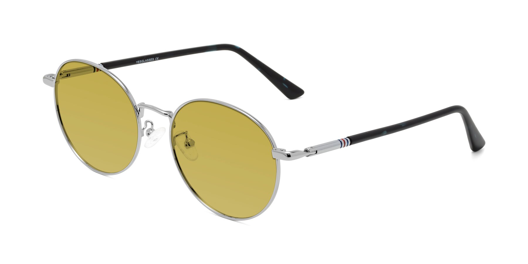 Angle of Talla in Silver with Champagne Tinted Lenses