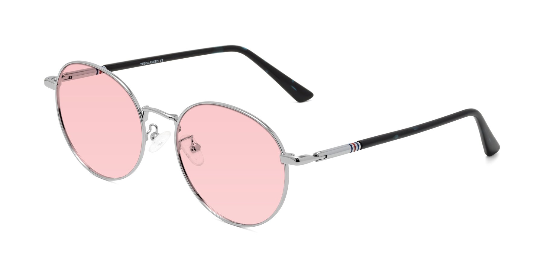 Angle of Talla in Silver with Light Garnet Tinted Lenses