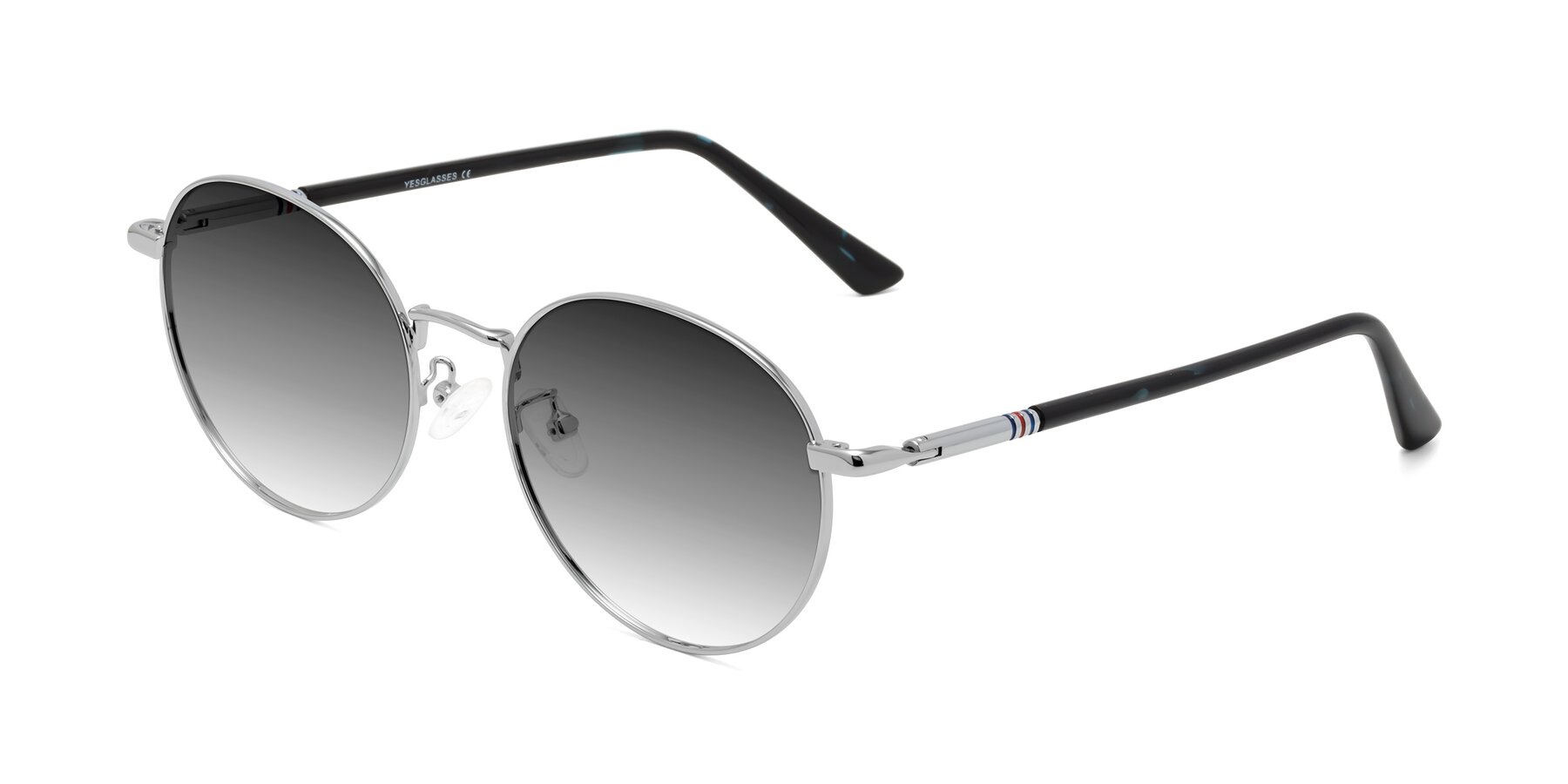 Angle of Talla in Silver with Gray Gradient Lenses