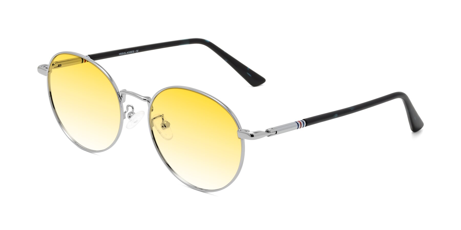 Angle of Talla in Silver with Yellow Gradient Lenses