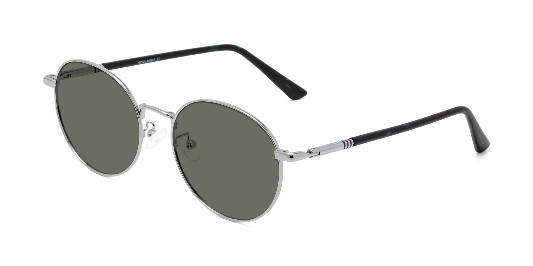 Angle of Talla in Silver with Gray Polarized Lenses