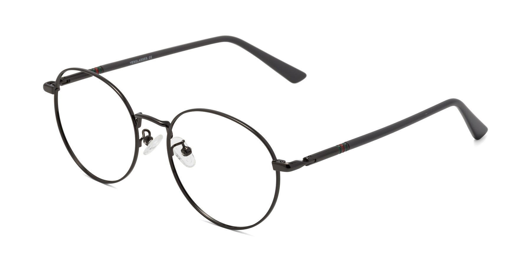 Angle of Talla in Gunmetal with Clear Eyeglass Lenses