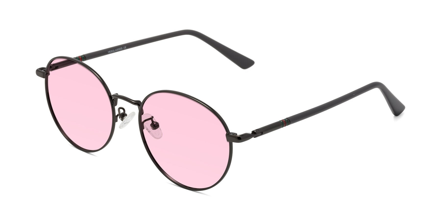 Angle of Talla in Gunmetal with Light Pink Tinted Lenses