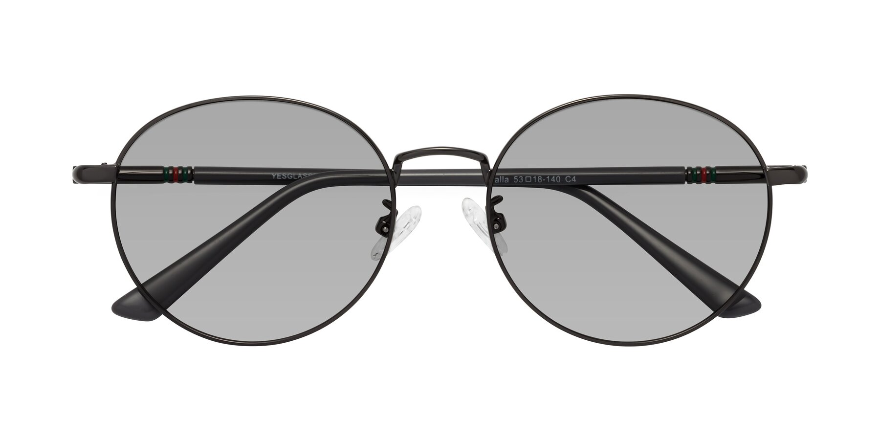 Folded Front of Talla in Gunmetal with Light Gray Tinted Lenses