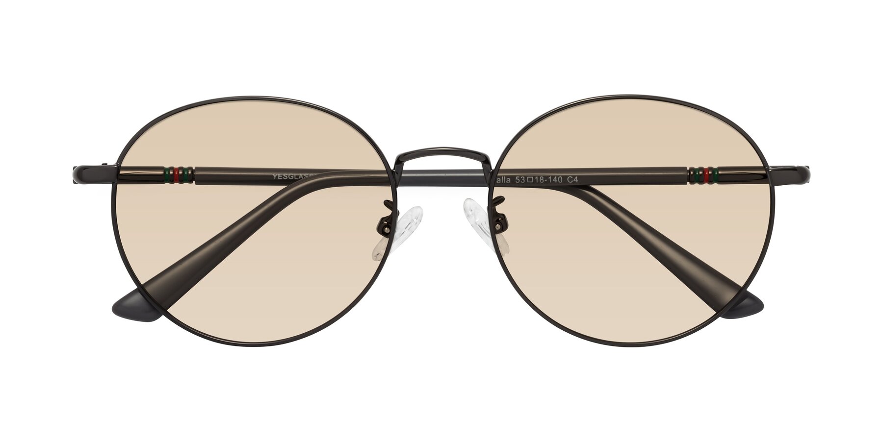 Folded Front of Talla in Gunmetal with Light Brown Tinted Lenses