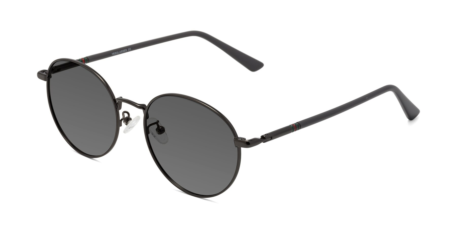 Angle of Talla in Gunmetal with Medium Gray Tinted Lenses