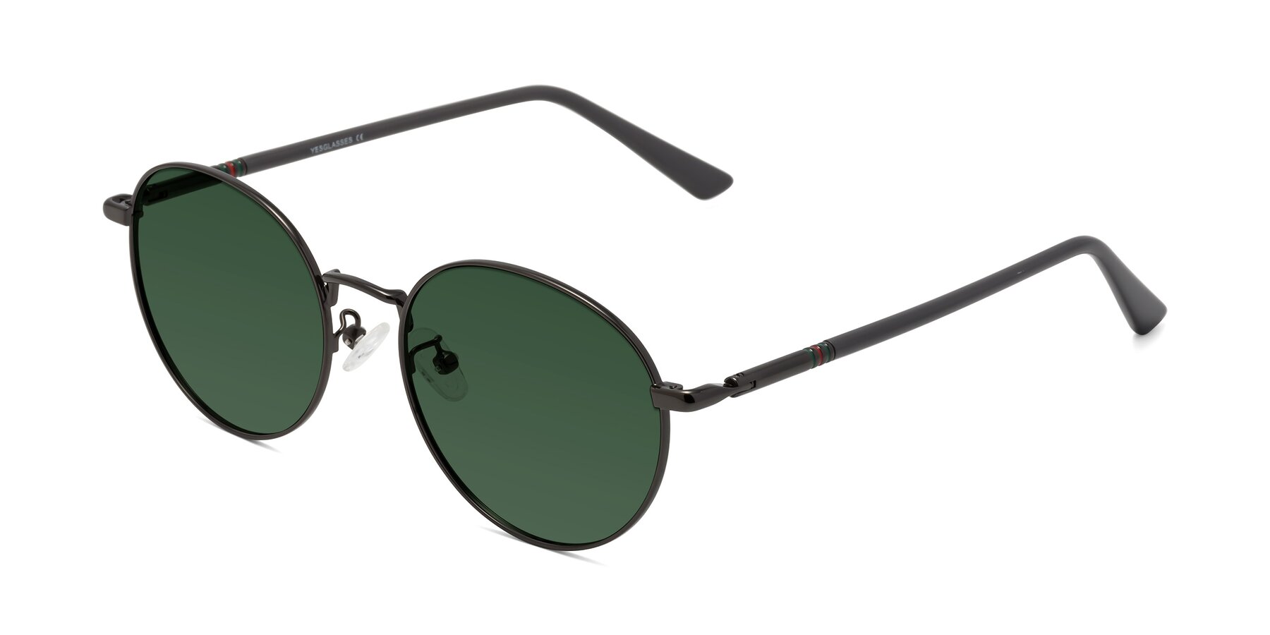 Angle of Talla in Gunmetal with Green Tinted Lenses