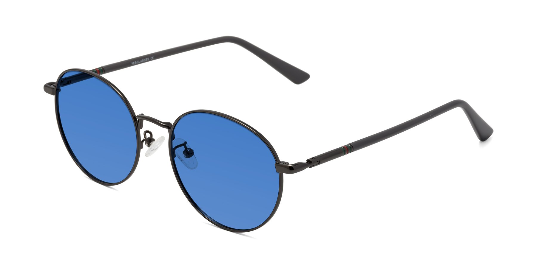 Angle of Talla in Gunmetal with Blue Tinted Lenses