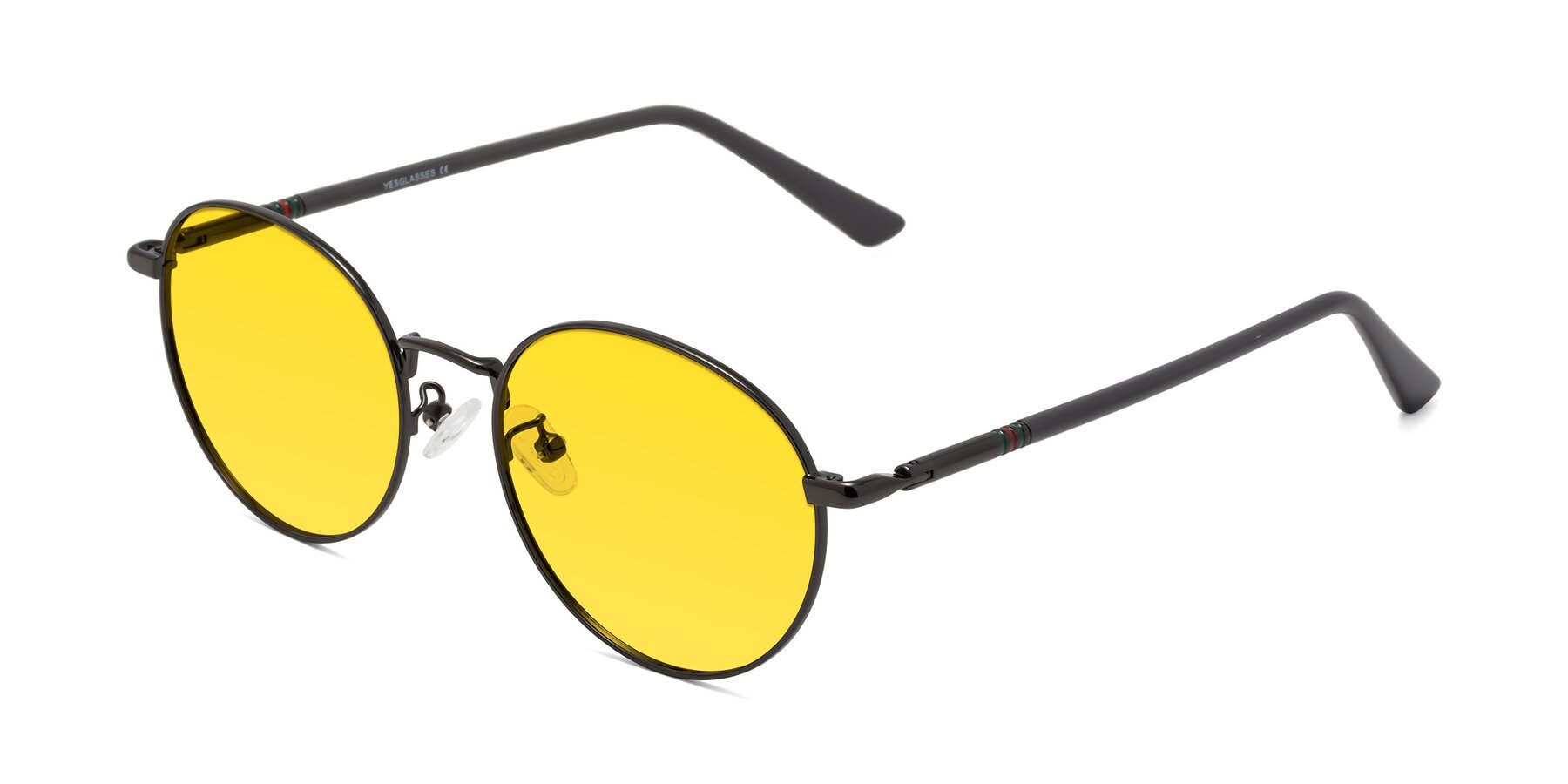 Angle of Talla in Gunmetal with Yellow Tinted Lenses