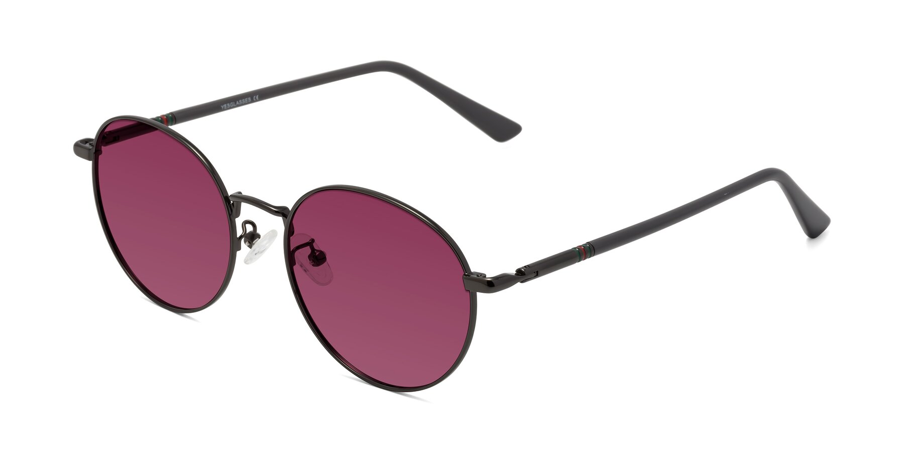 Angle of Talla in Gunmetal with Wine Tinted Lenses