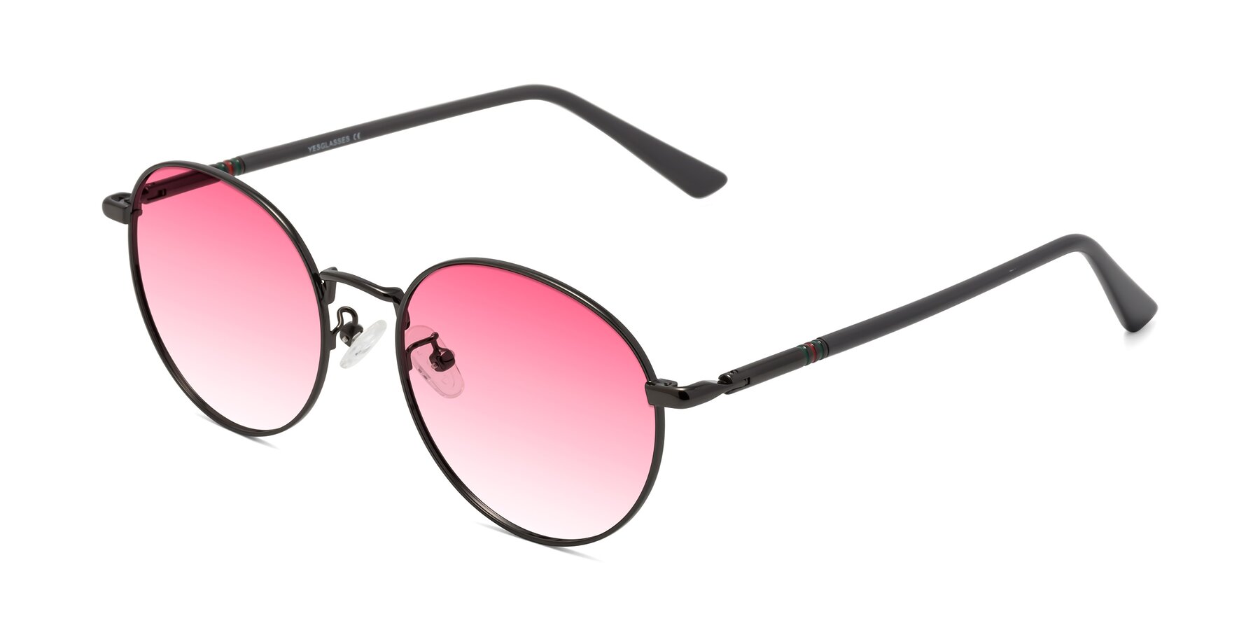 Angle of Talla in Gunmetal with Pink Gradient Lenses