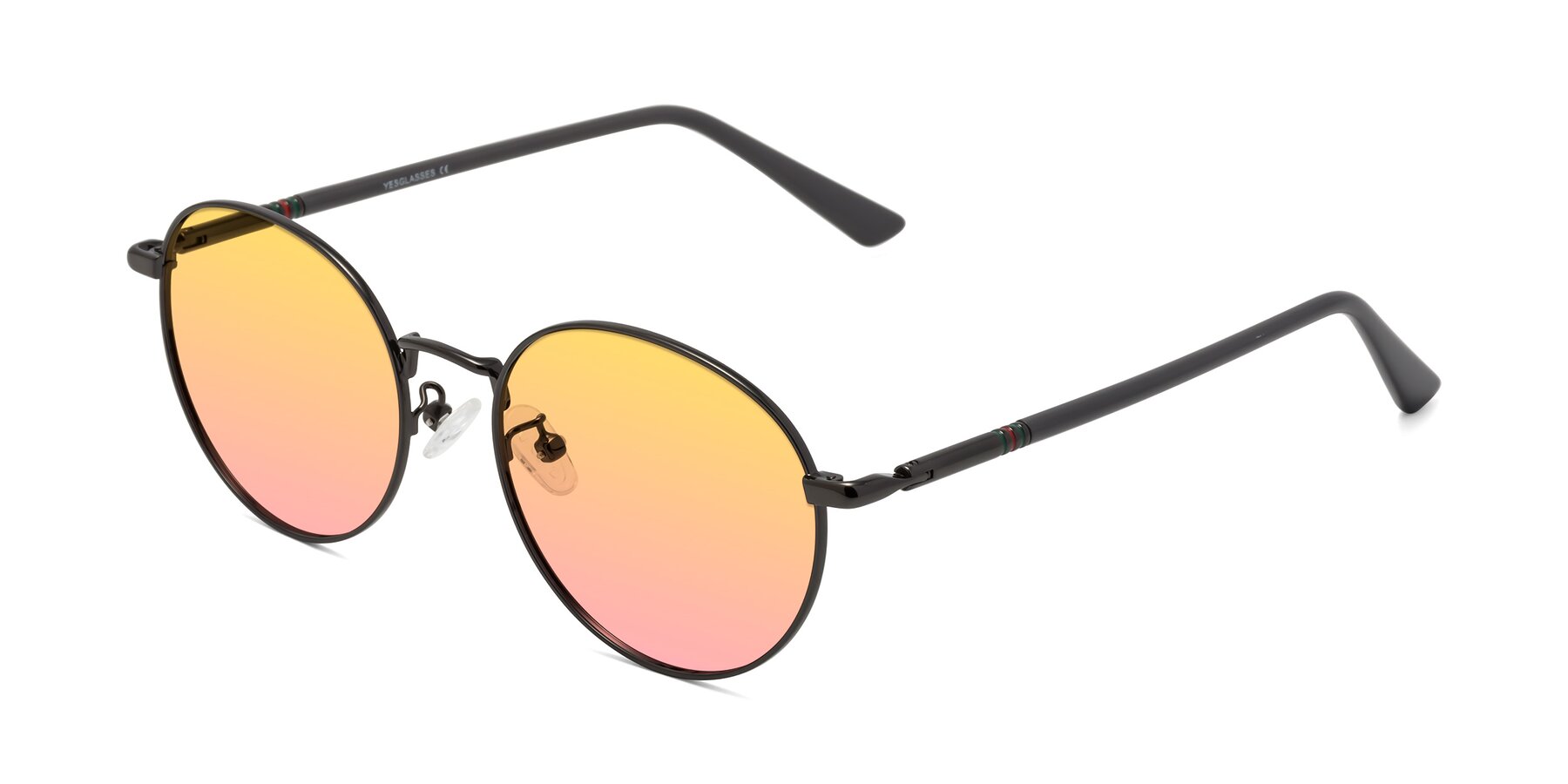 Angle of Talla in Gunmetal with Yellow / Pink Gradient Lenses