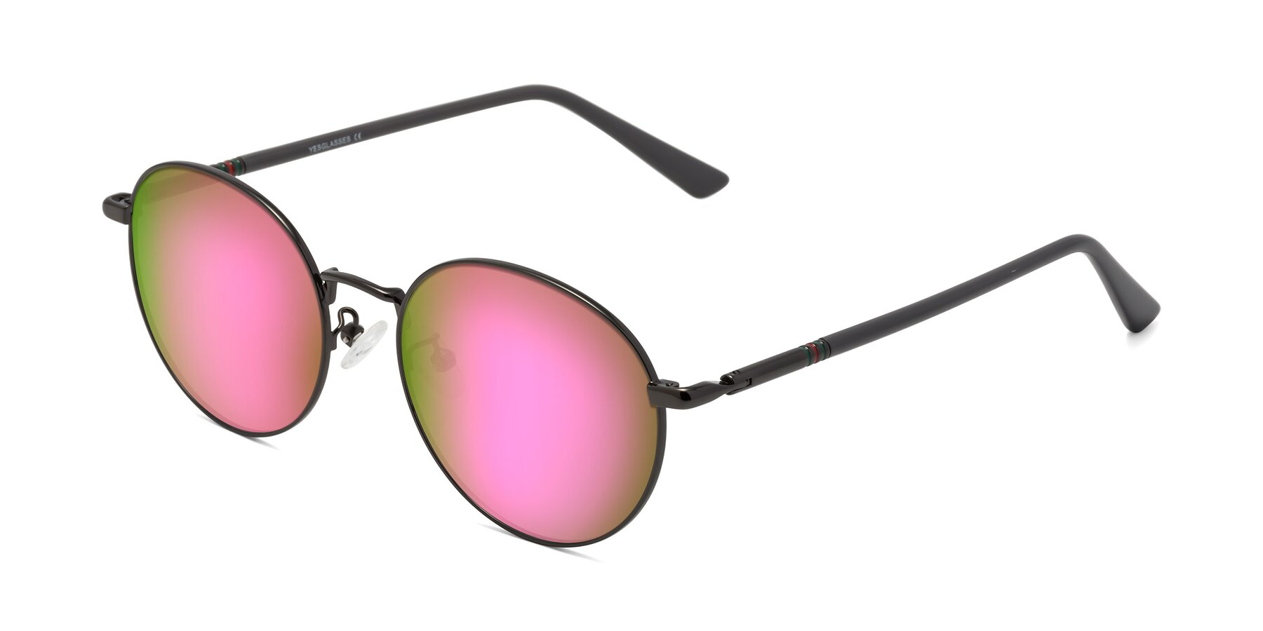 Angle of Talla in Gunmetal with Pink Mirrored Lenses