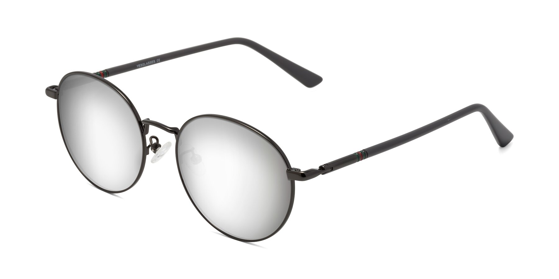 Angle of Talla in Gunmetal with Silver Mirrored Lenses