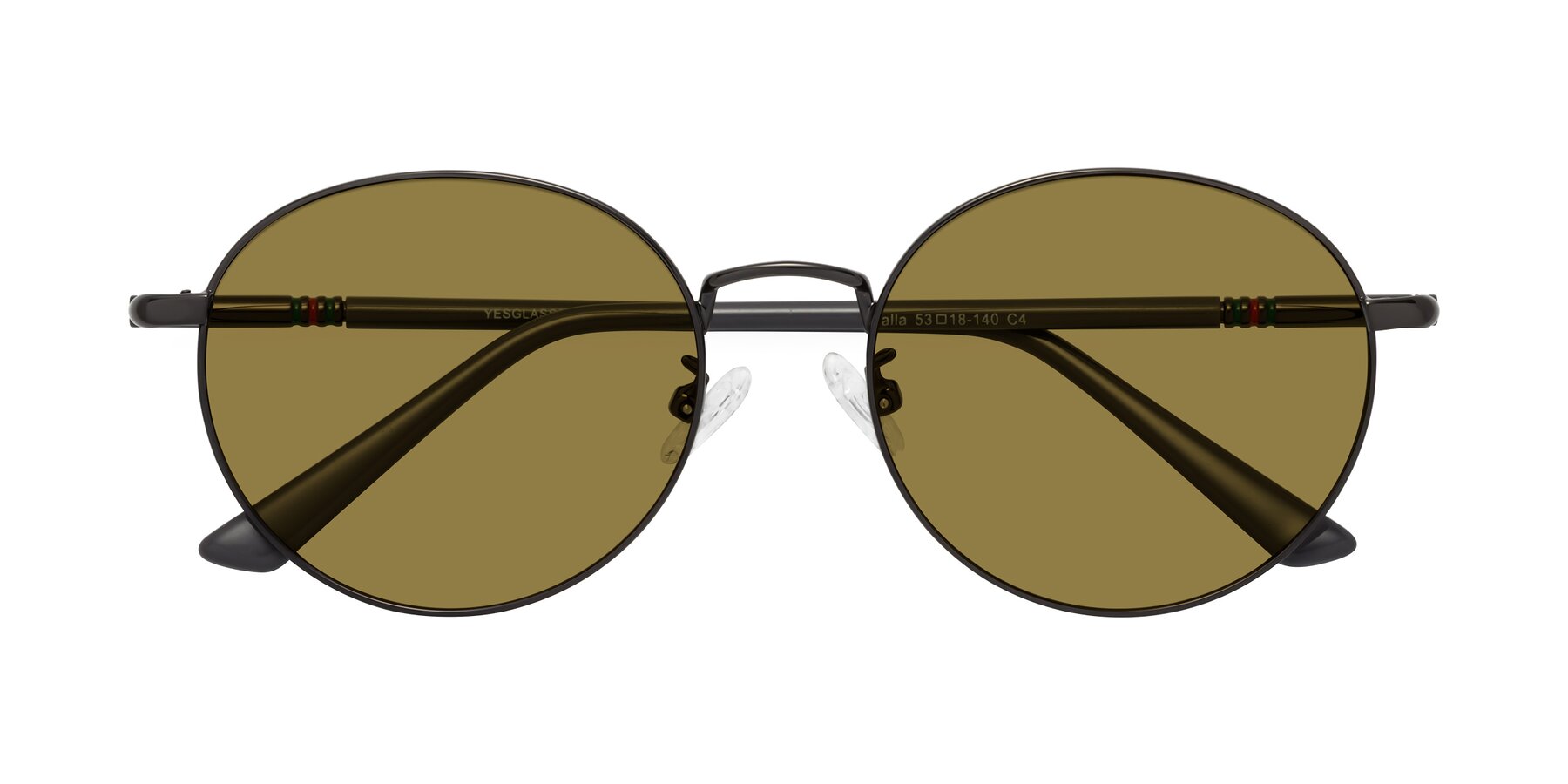 Folded Front of Talla in Gunmetal with Brown Polarized Lenses