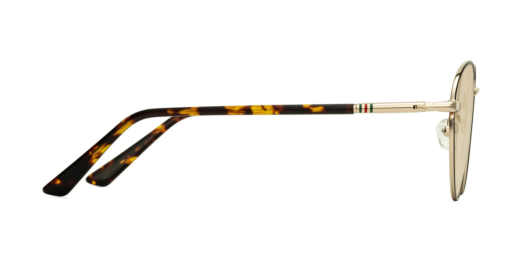 Side of Talla in Black-Gold with Light Brown Tinted Lenses