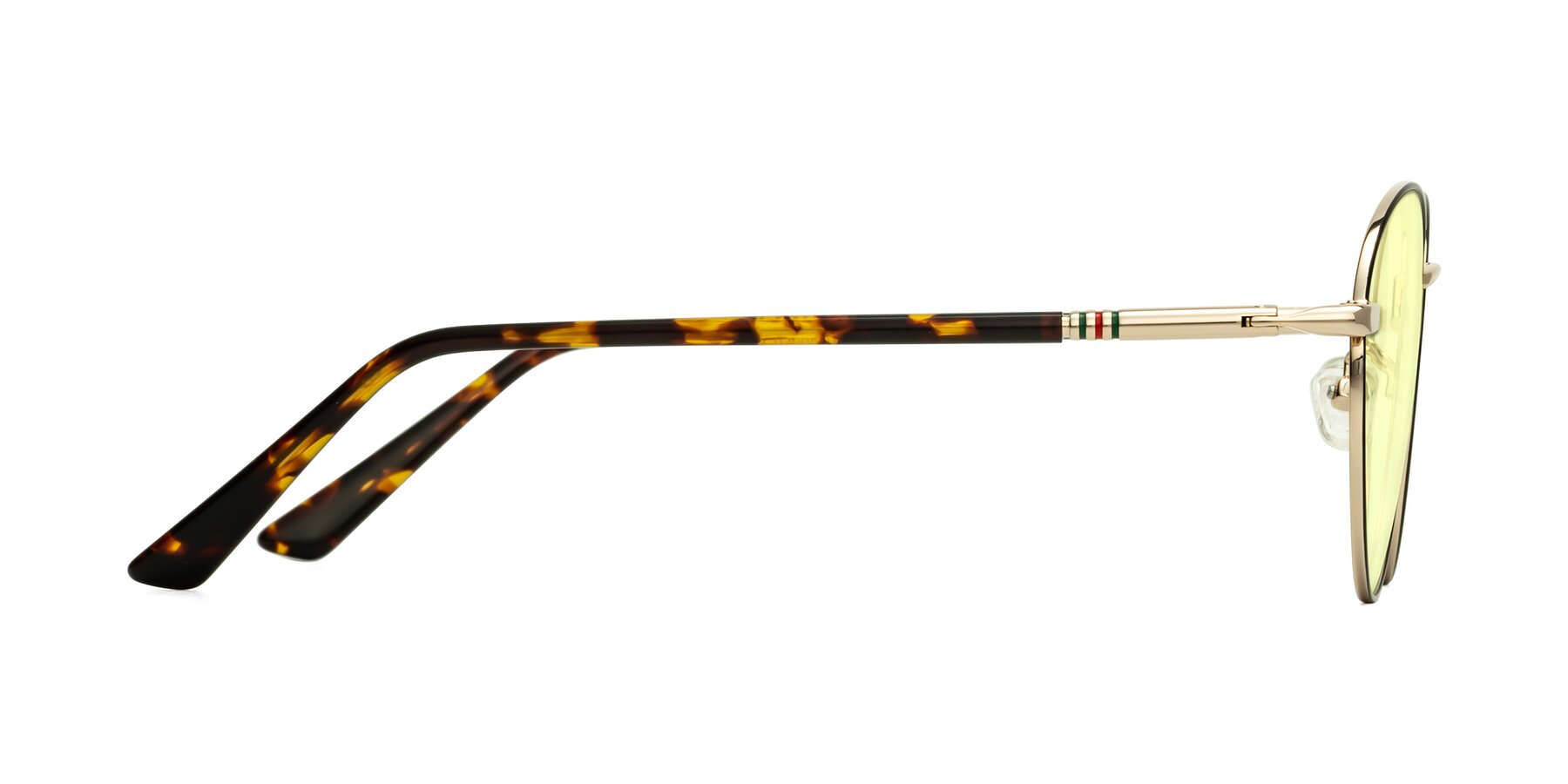 Side of Talla in Black-Gold with Light Yellow Tinted Lenses