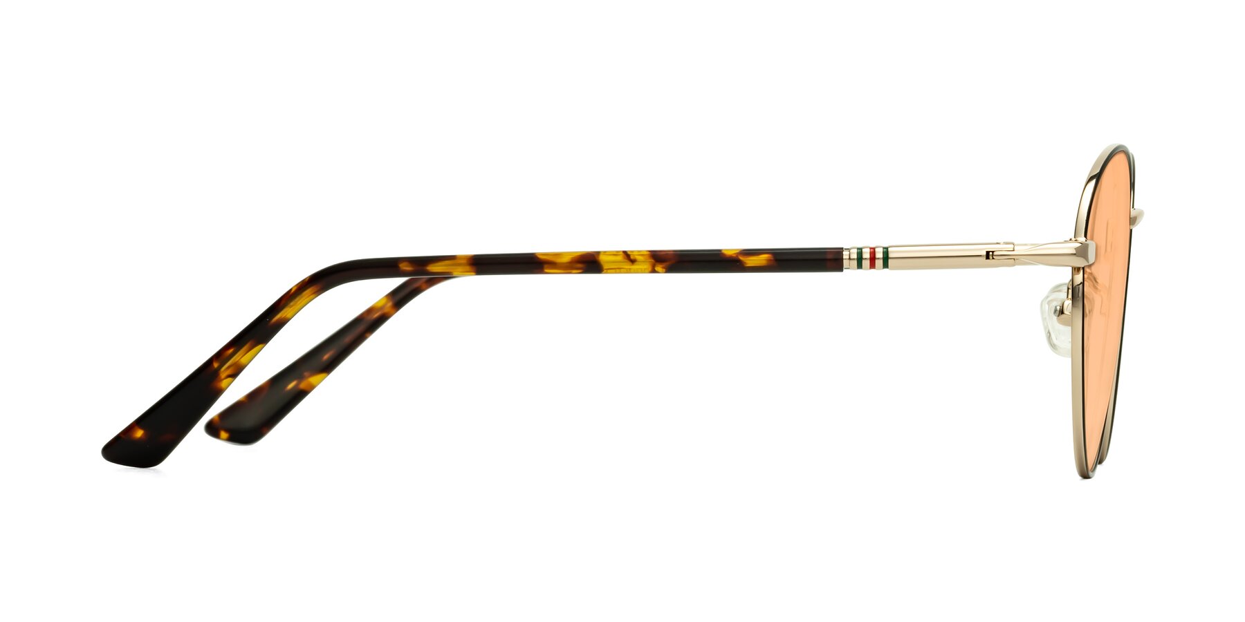 Side of Talla in Black-Gold with Light Orange Tinted Lenses