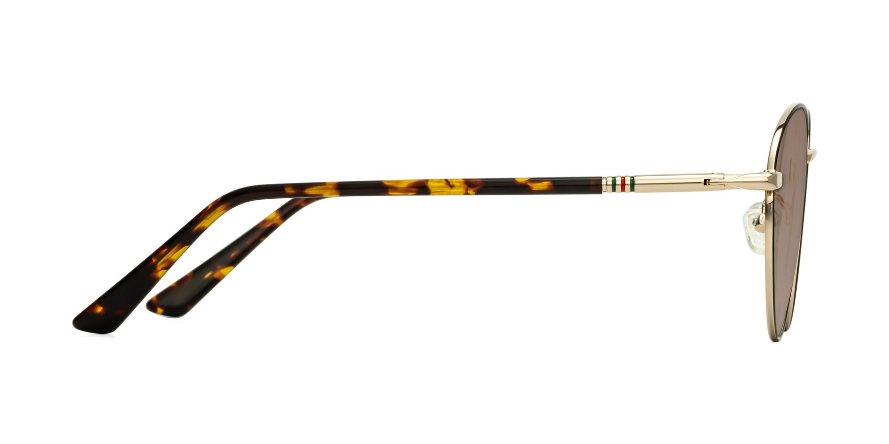 Side of Talla in Black-Gold with Medium Brown Tinted Lenses